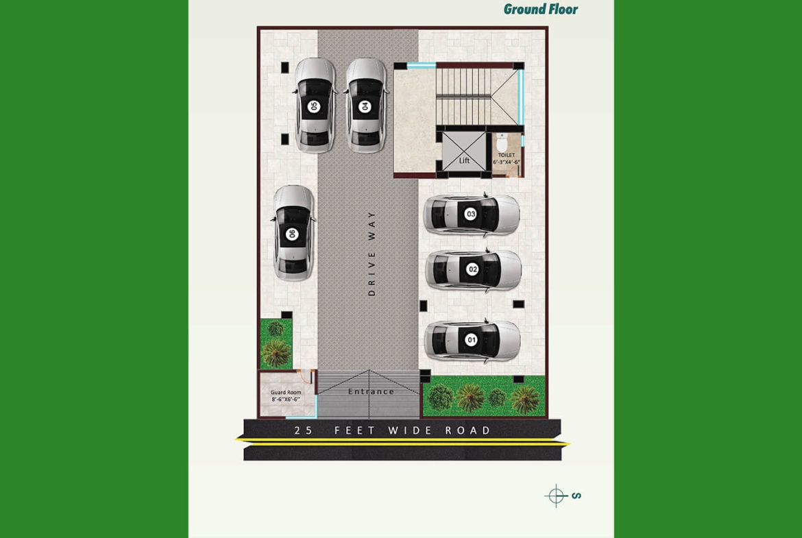 Green Angina 1575 sft Flat for Sale at Bashundhara L Block